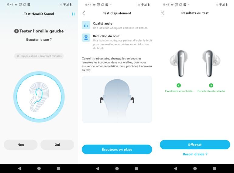 soundcore liberty 4 pro test auditif application