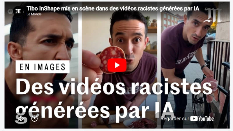 tibo inshape videos racistes générées par intelligence artificielle