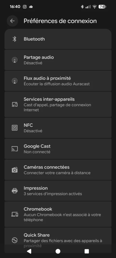 auracast appli sur android